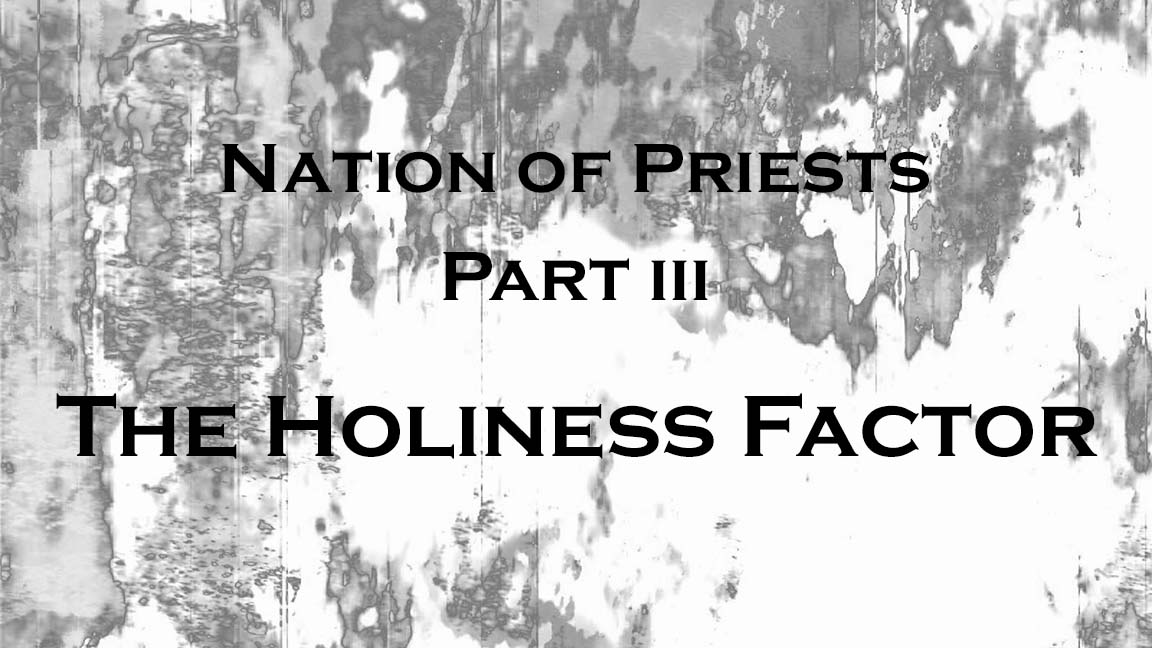 A Nation of Priests, Part III: Holiness