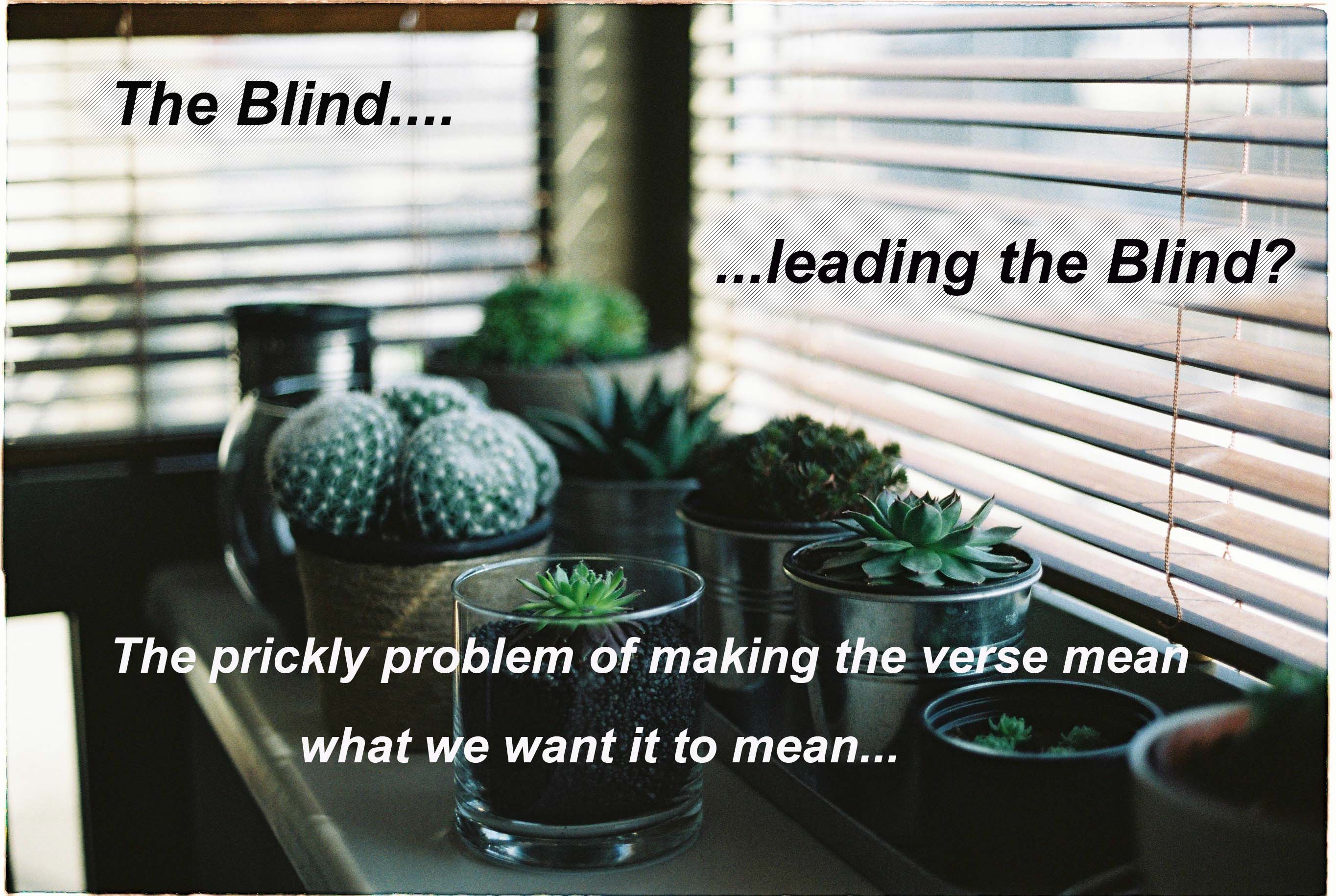 Most Abused Verses (and Memes) in the New Testament Pt 3: The Blind Leading the Blind