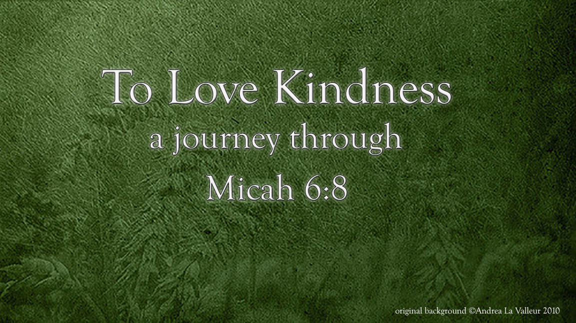 To Love Kindness (Micah 6:8) – 2016 Social Media Series