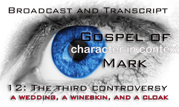 Episode 67: Gospel of Mark 12–The Third Controversy–The Wedding, the Wineskin, and the Torn Cloak