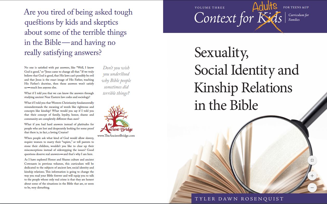 Sneak Peak at Context for Adults: Sexuality, Social Identity and Kinship Relations in the Bible